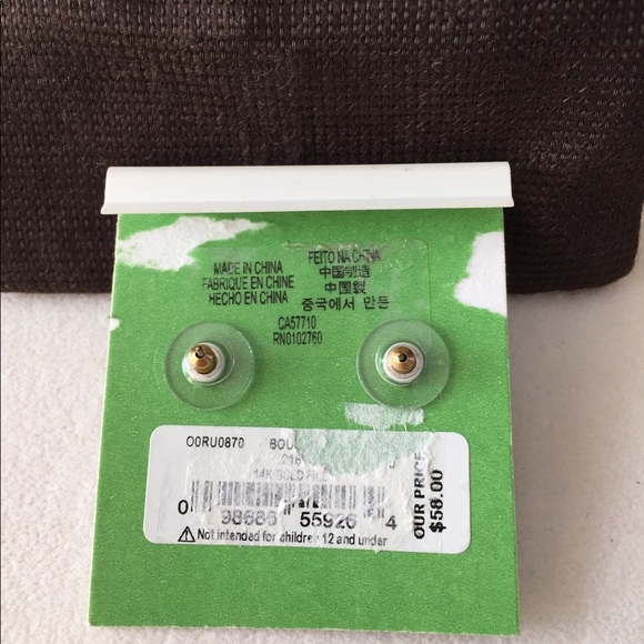 NWT Kate Spade Bougainville Drop Dangle Pierced Earrings- Pink Enamel Crystals. - Picture 8 of 8